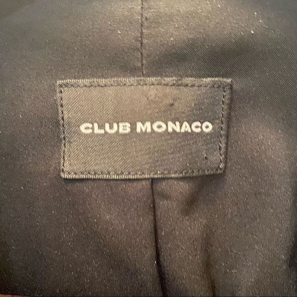 #31 Club Monaco Black two button blazer. No size tag see photos for measurem… - Picture 5 of 8